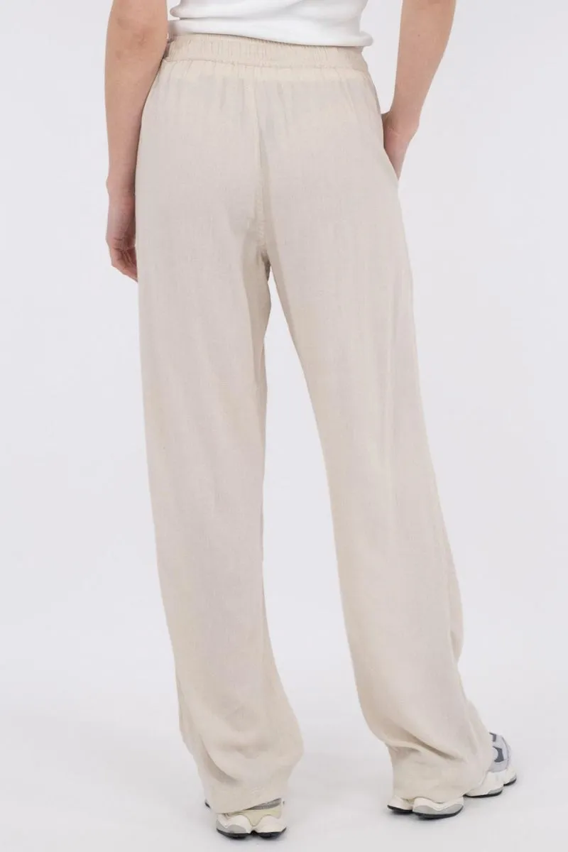 Sonar Drapy Linen Pants | Natural | Bukser fra Neo Noir