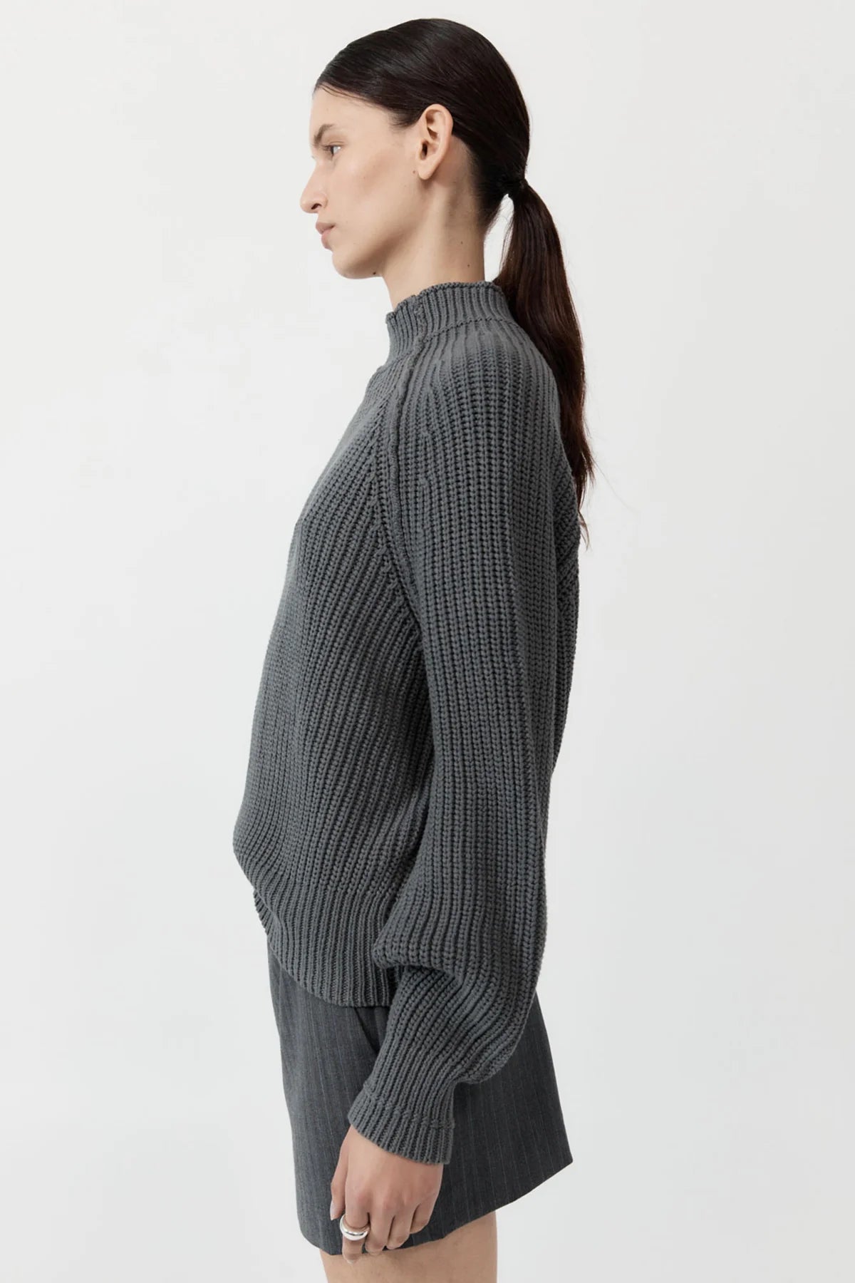 Split Sleeve Jumper - Smoke