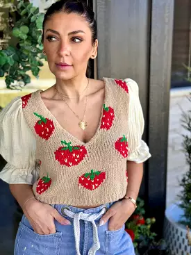 Strawberry Jam Sweater Top by Free People