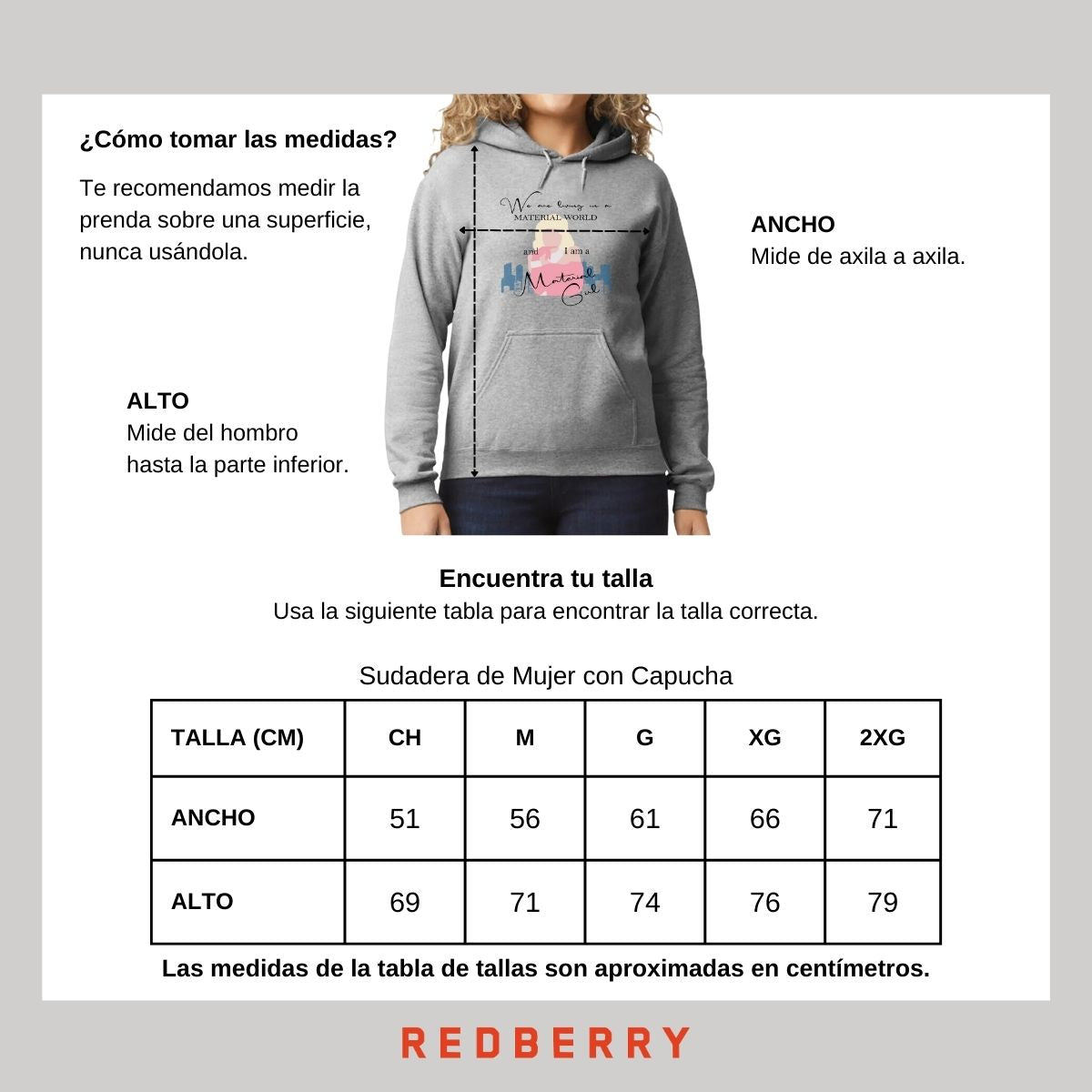 Sudadera para Mujer Hoodie Material girl