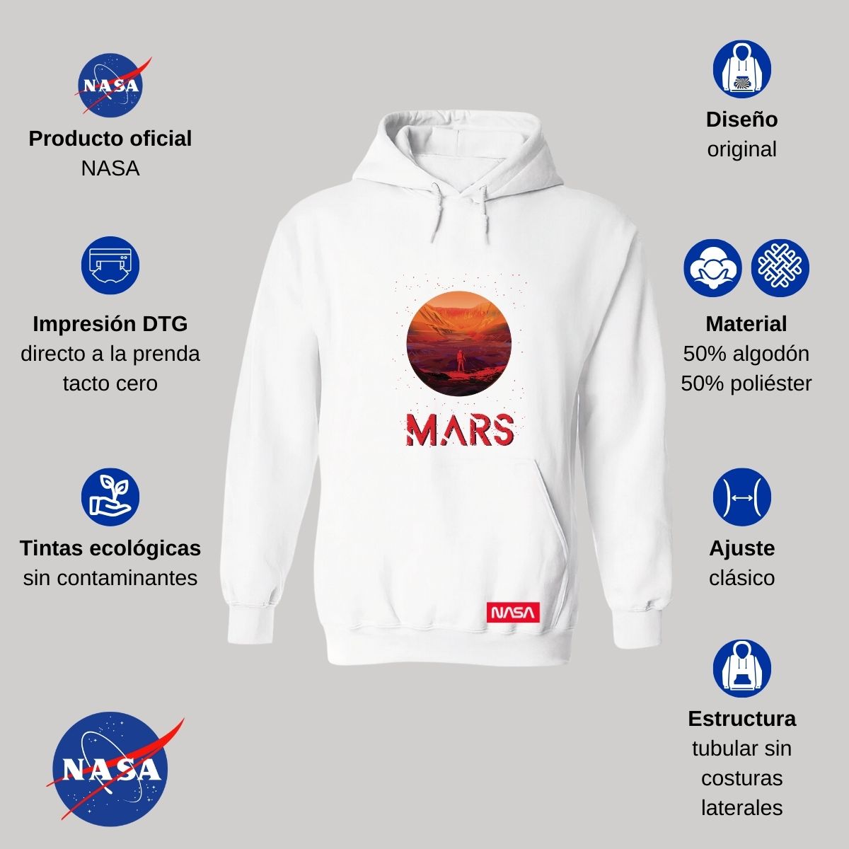 Sudadera para Mujer Hoodie Nasa Mars