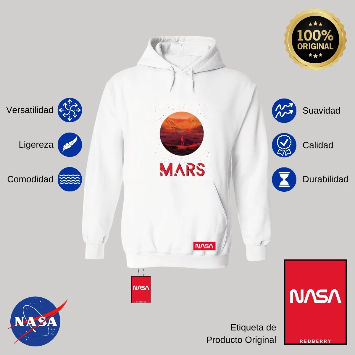 Sudadera para Mujer Hoodie Nasa Mars