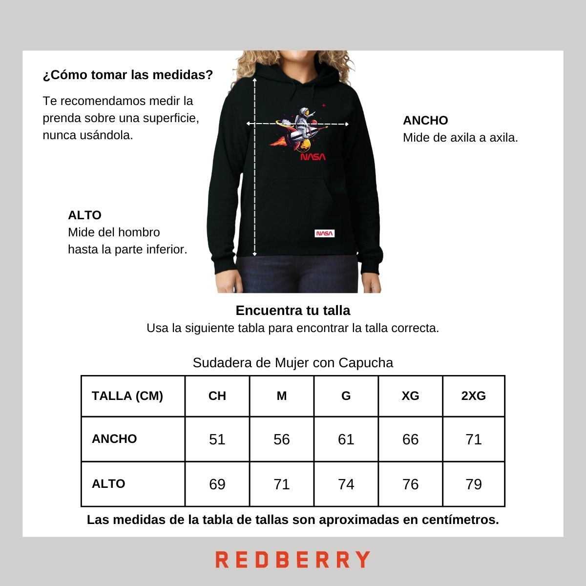 Sudadera para Mujer Hoodie Nasa Seal