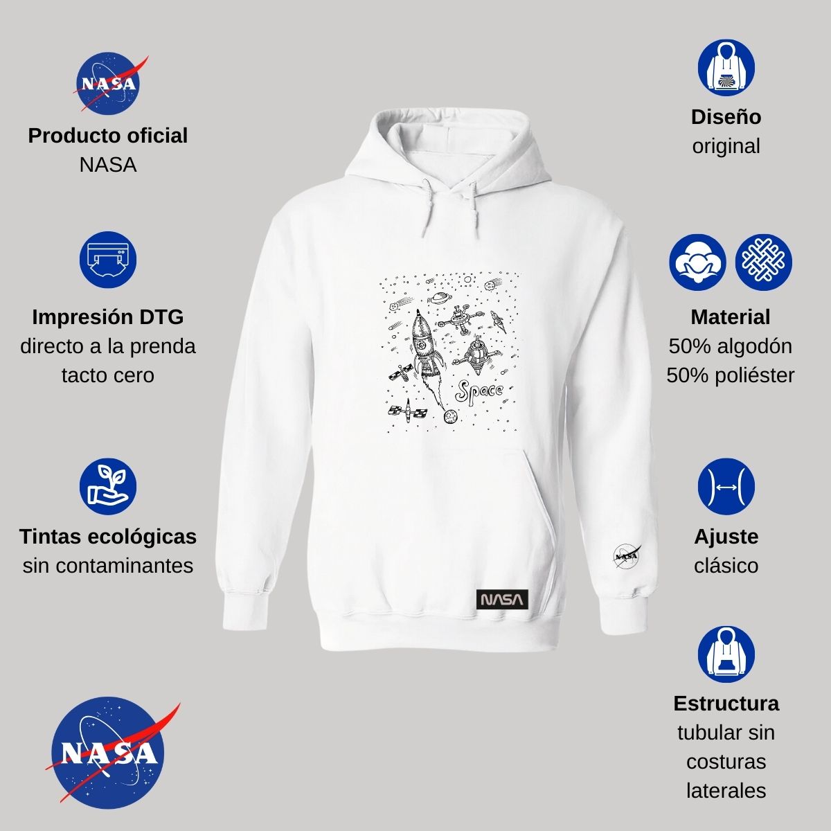 Sudadera para Mujer Hoodie Nasa Space