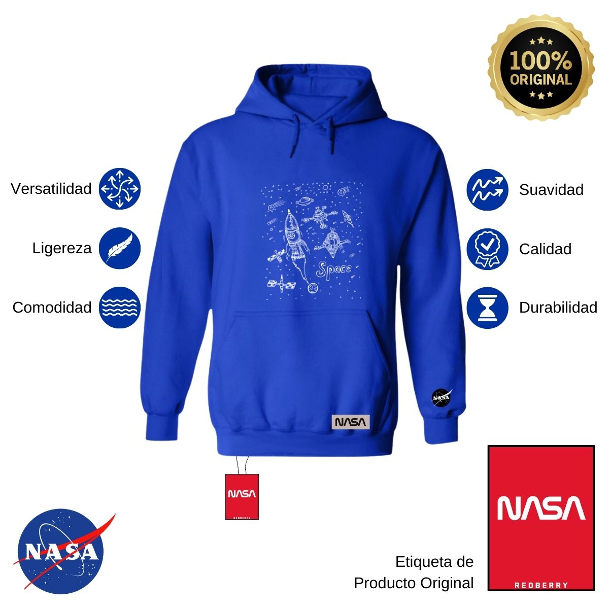 Sudadera para Mujer Hoodie Nasa Space