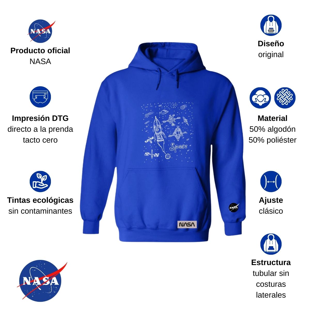 Sudadera para Mujer Hoodie Nasa Space