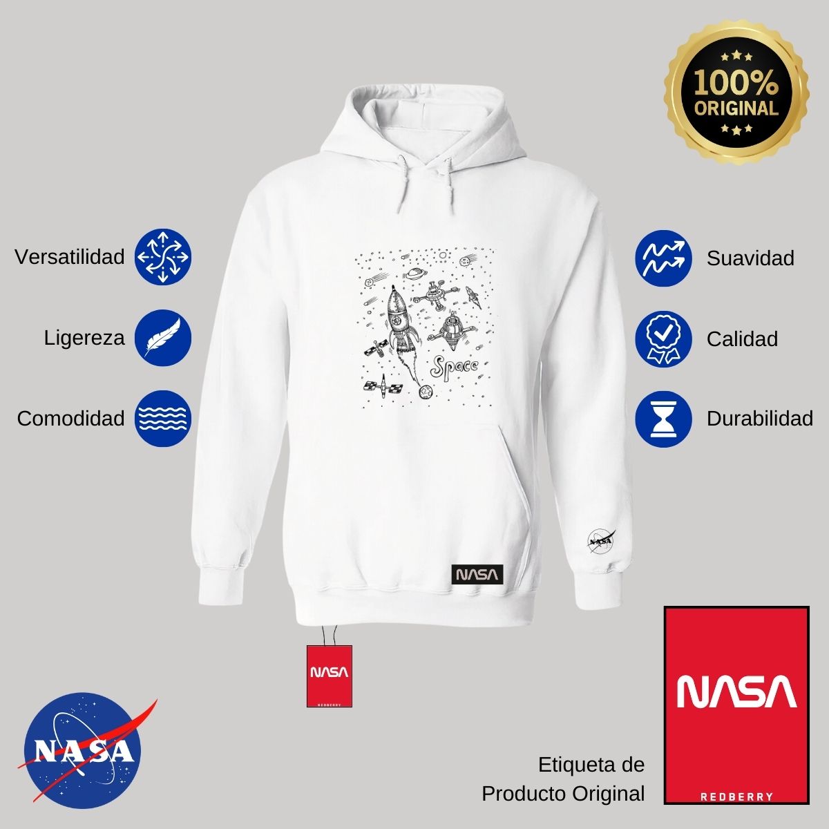 Sudadera para Mujer Hoodie Nasa Space