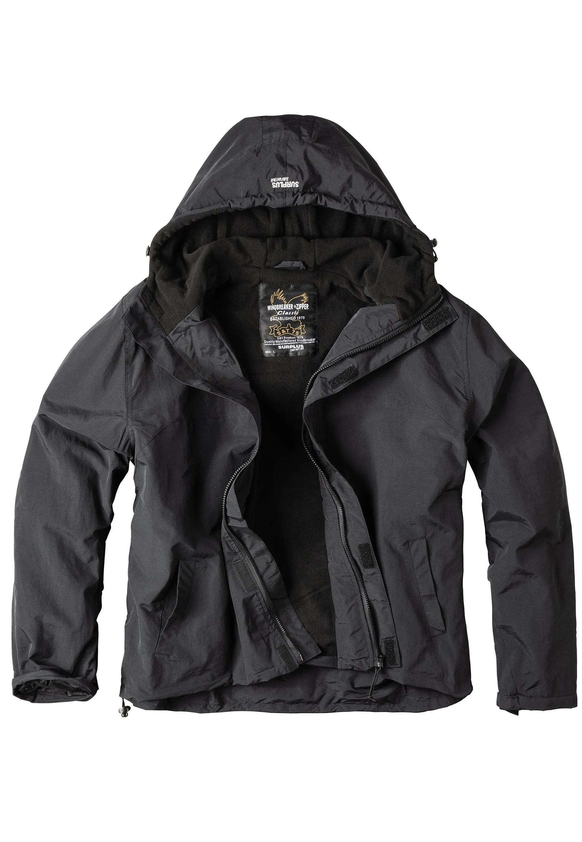 Surplus - Zipper Black - Windbreaker