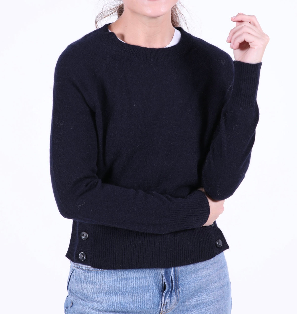 SWTR Navy Cashmere Sweater