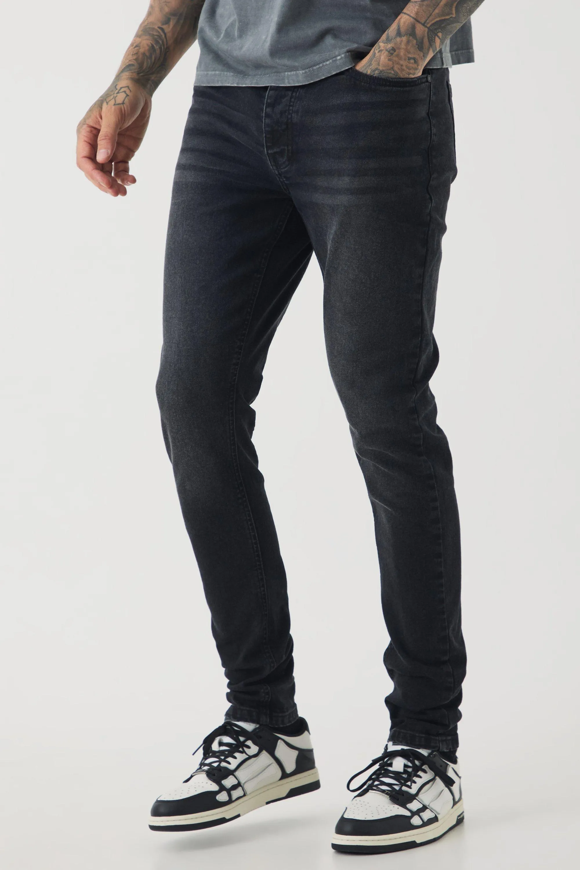 Tall Stretch Skinny Fit Jeans | boohooMAN UK