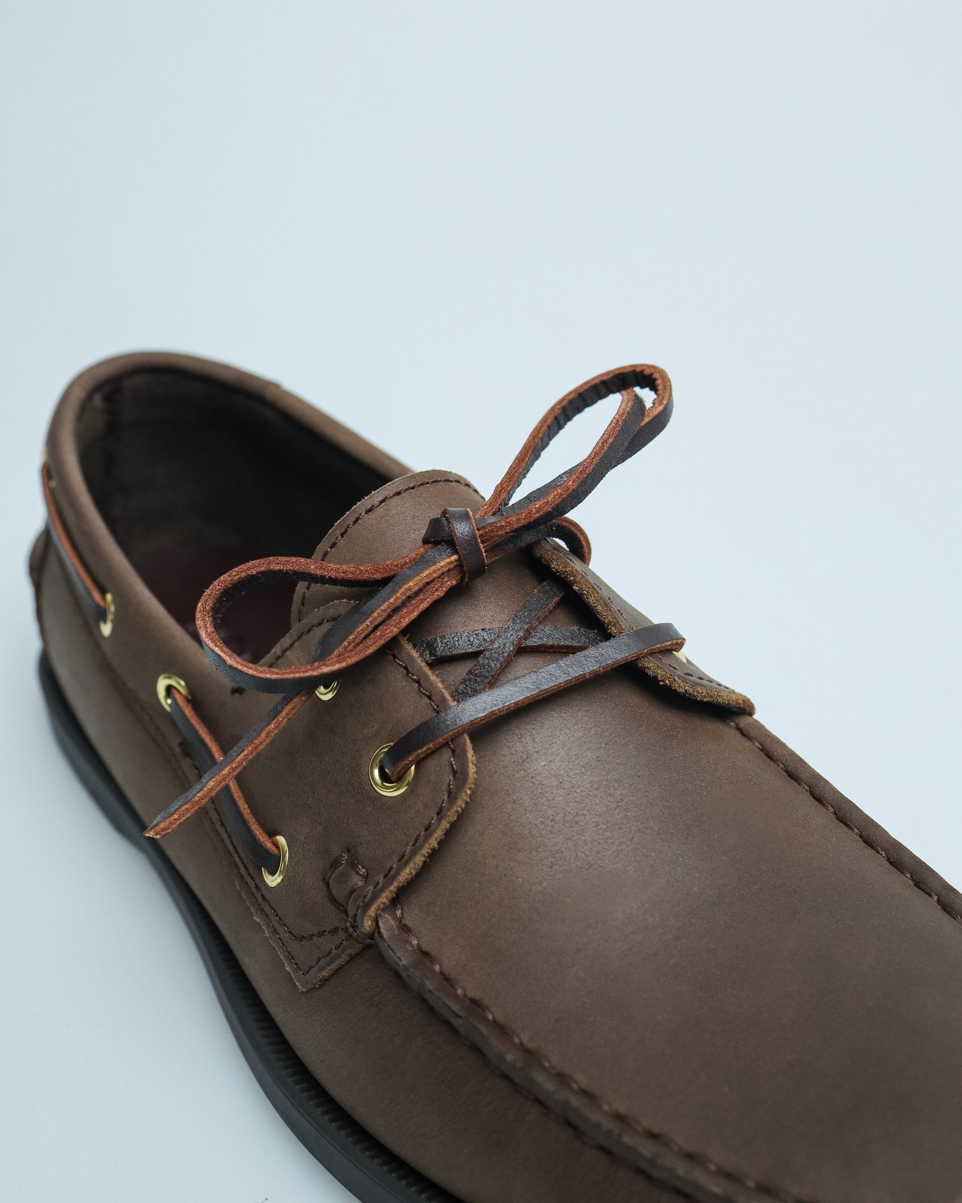 Tomaz C328A Men's Leather Boat Shoes (Coffee)