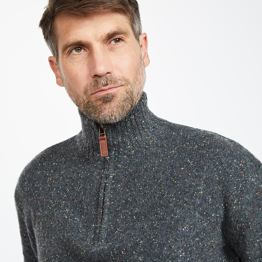 Troyer Quarter Zip Lambswool Sweater