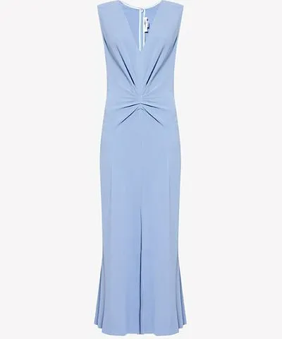 VICTORIA BECKHAM Womens Bluebell Gathered-waist sleeveless stretch-woven midi dress