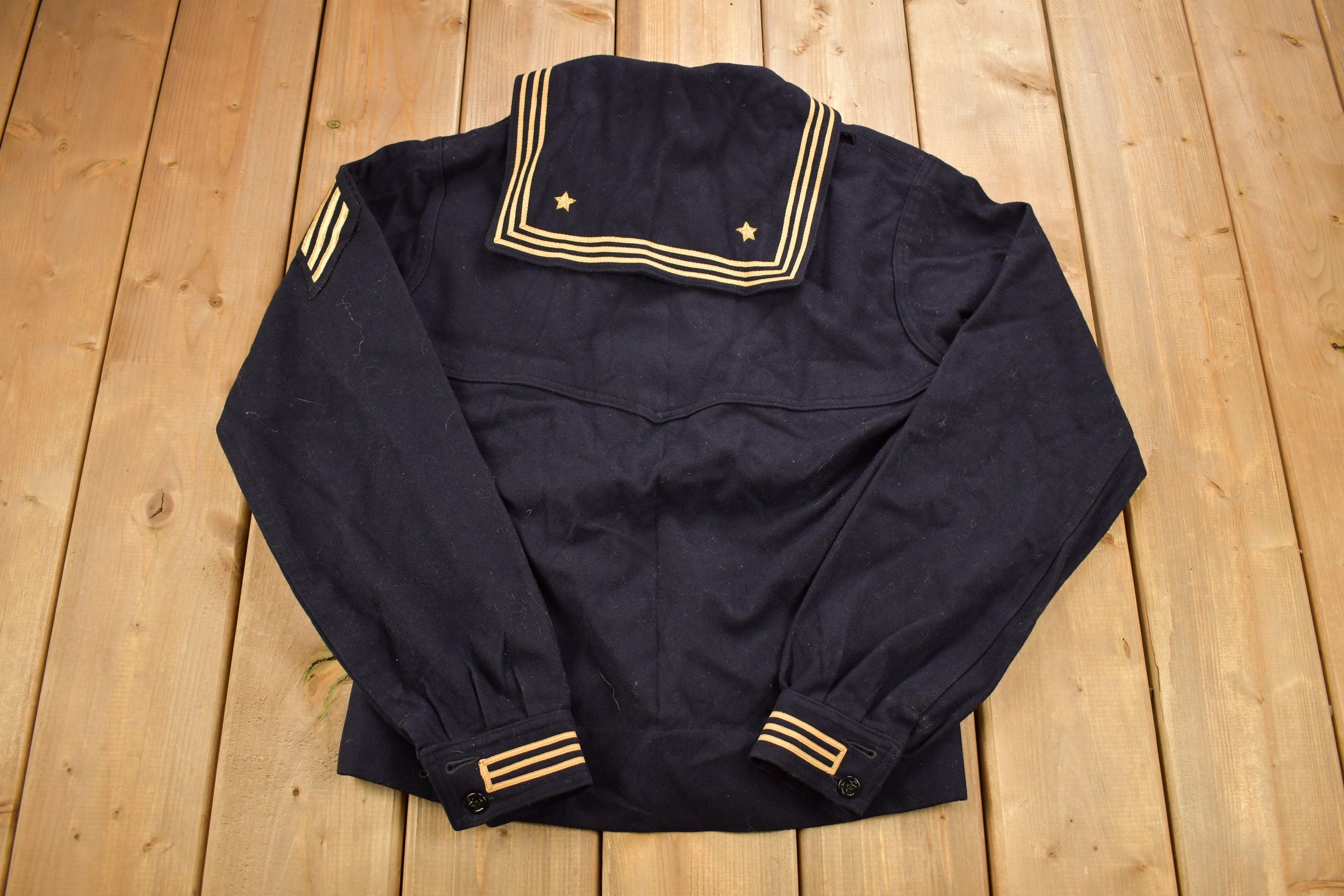 Vintage 1940s US Navy Naval Wool Sweater / Navy Wool Sweater / Vintage Military / Militaria