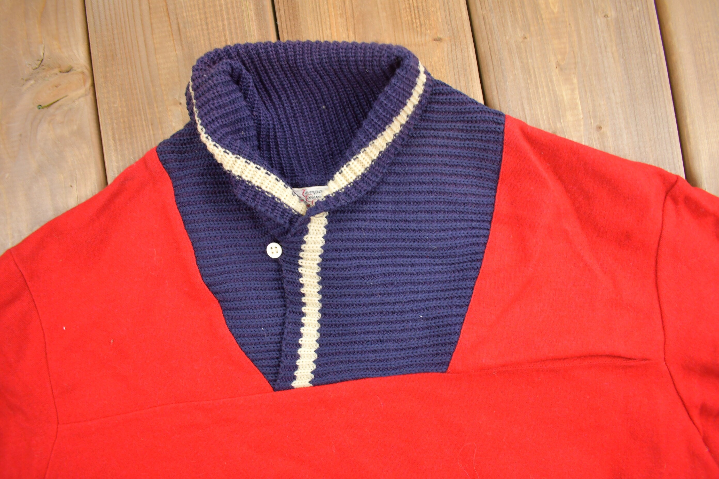 Vintage 1960s McGregor Wool Collared Sweater / True Vintage / 60s Sweater / Made In USA / Knit