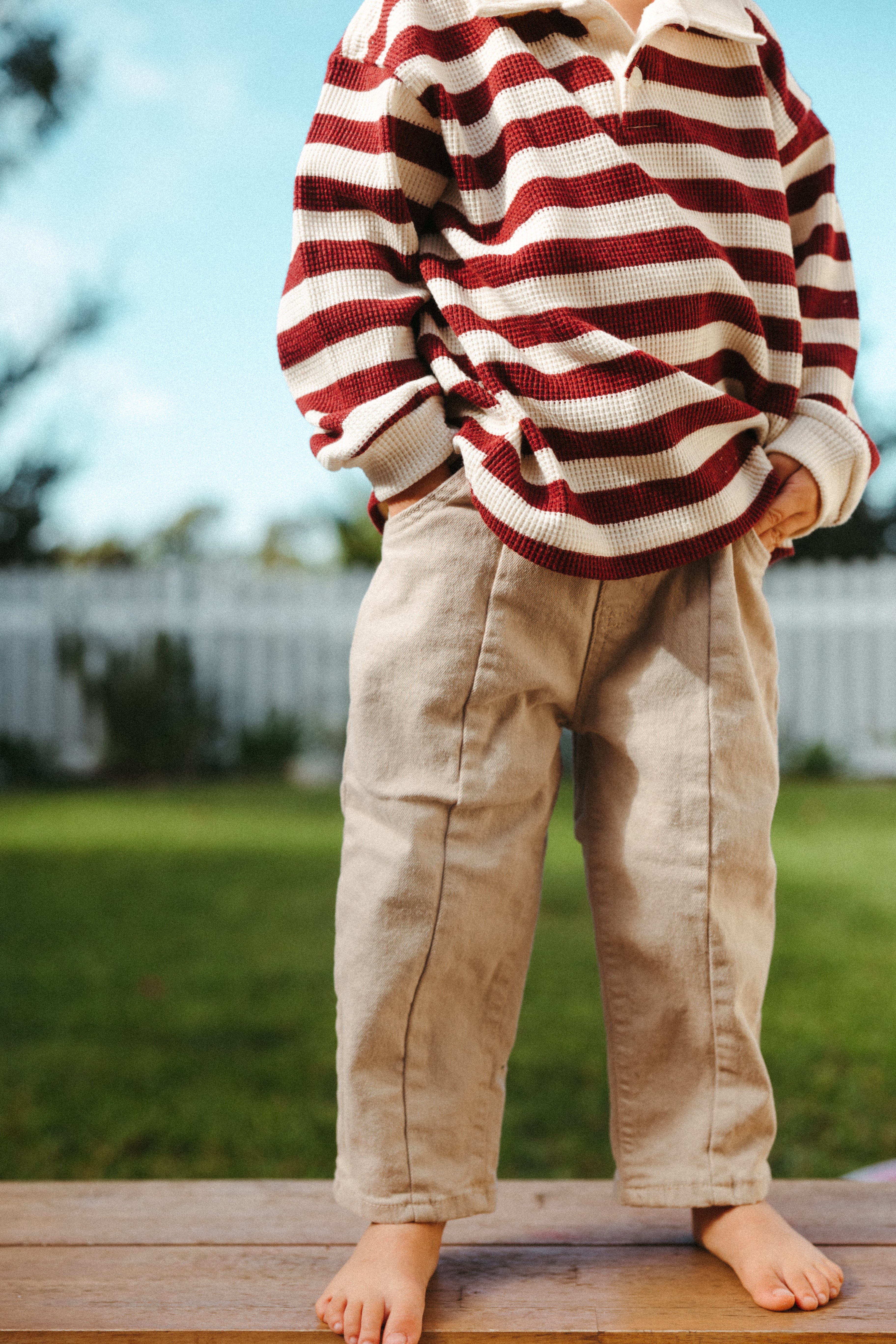 Waffle Stripe Sweater