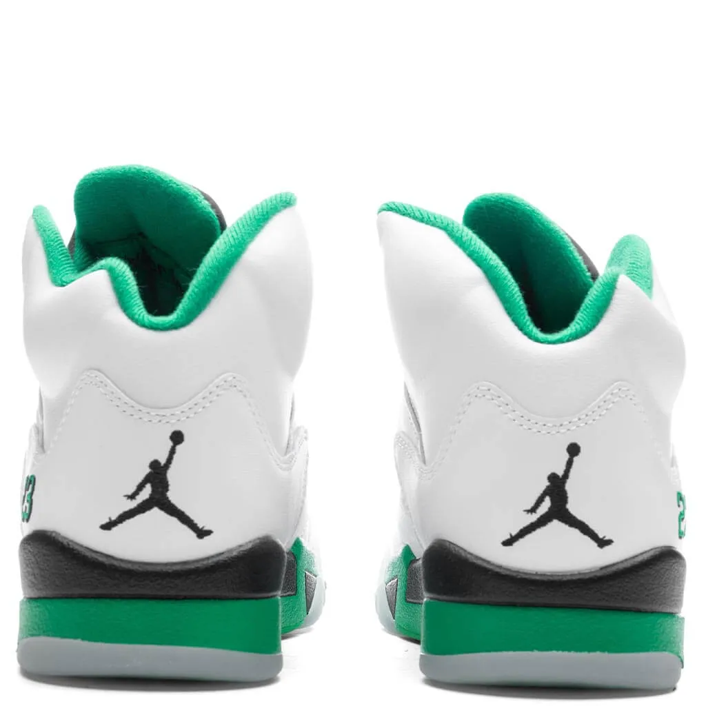 Women's Air Jordan 5 Retro - White/Lucky Green/Ice Blue