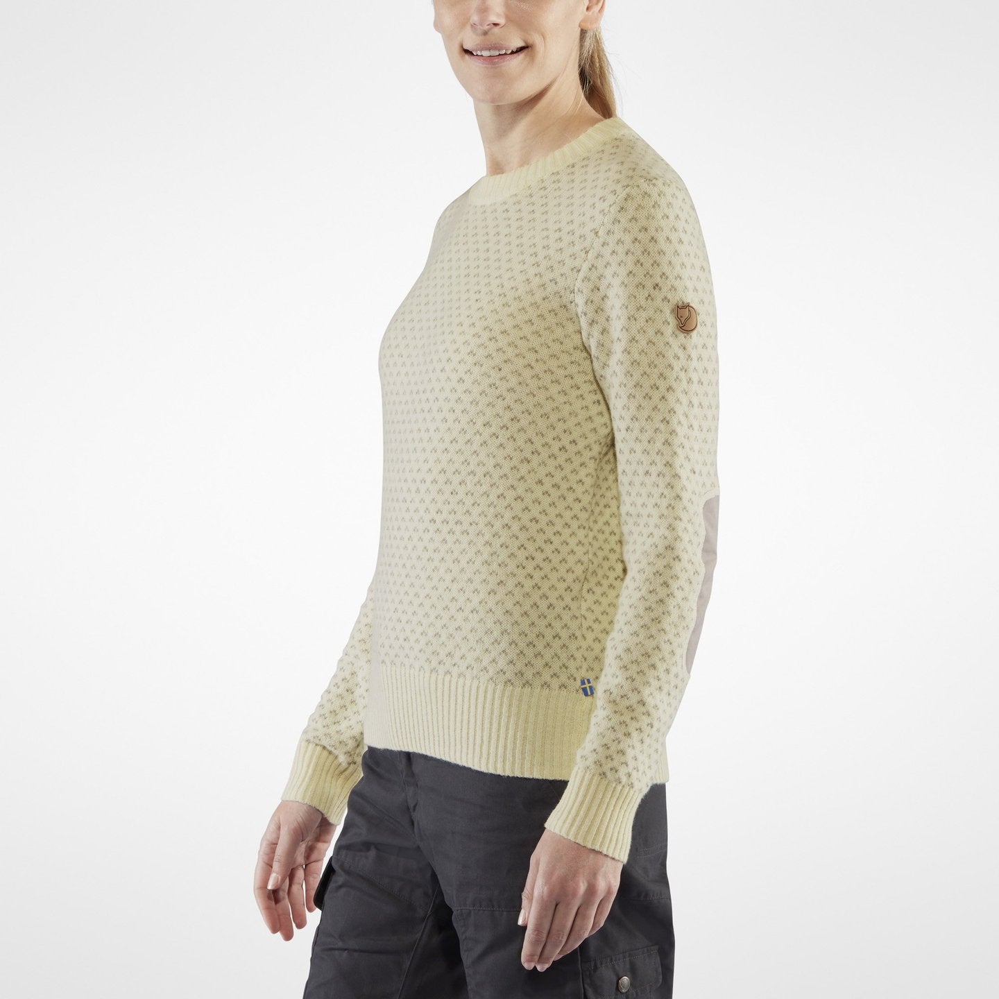 Womens Ovik Nordic Sweater - Chalk White